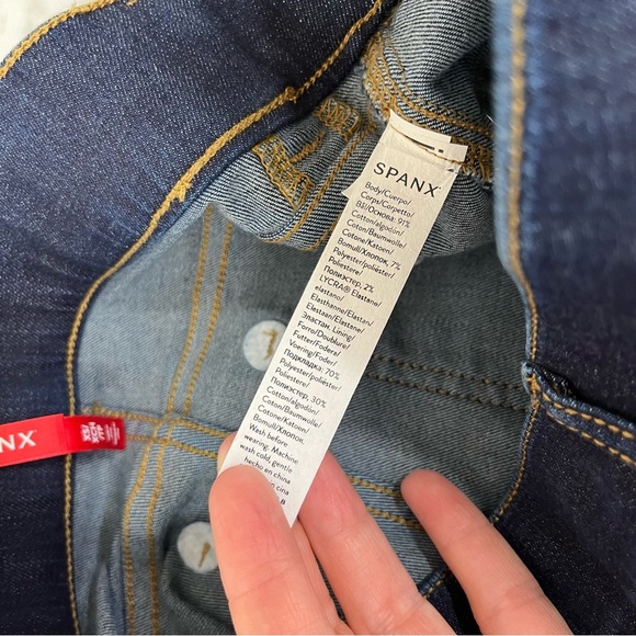 SPANX Tall Flare Jeans in Midnight Shade Wash Pull On Size XS - Picture 10 of 10